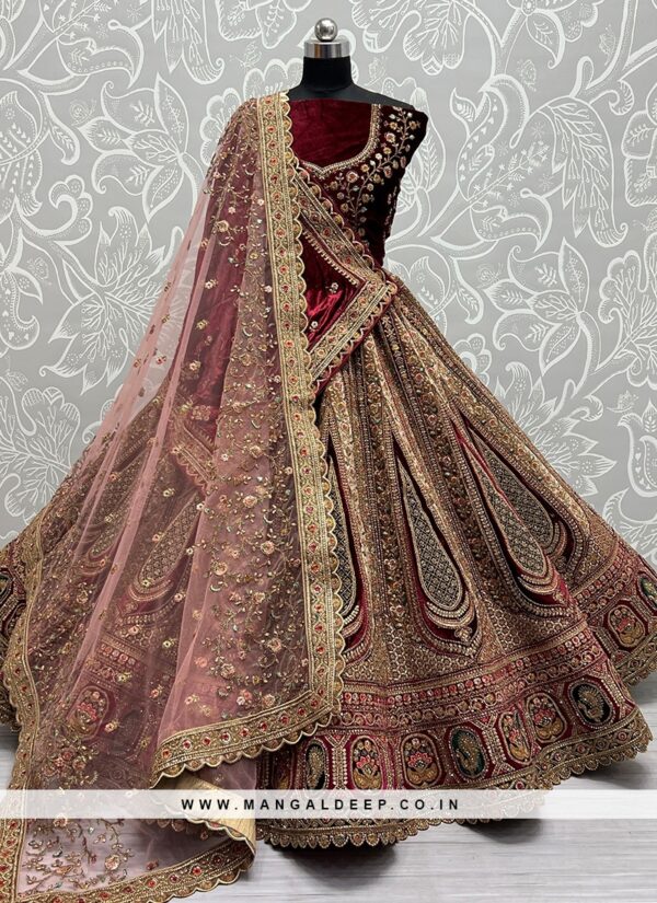 Maroon Lehnga